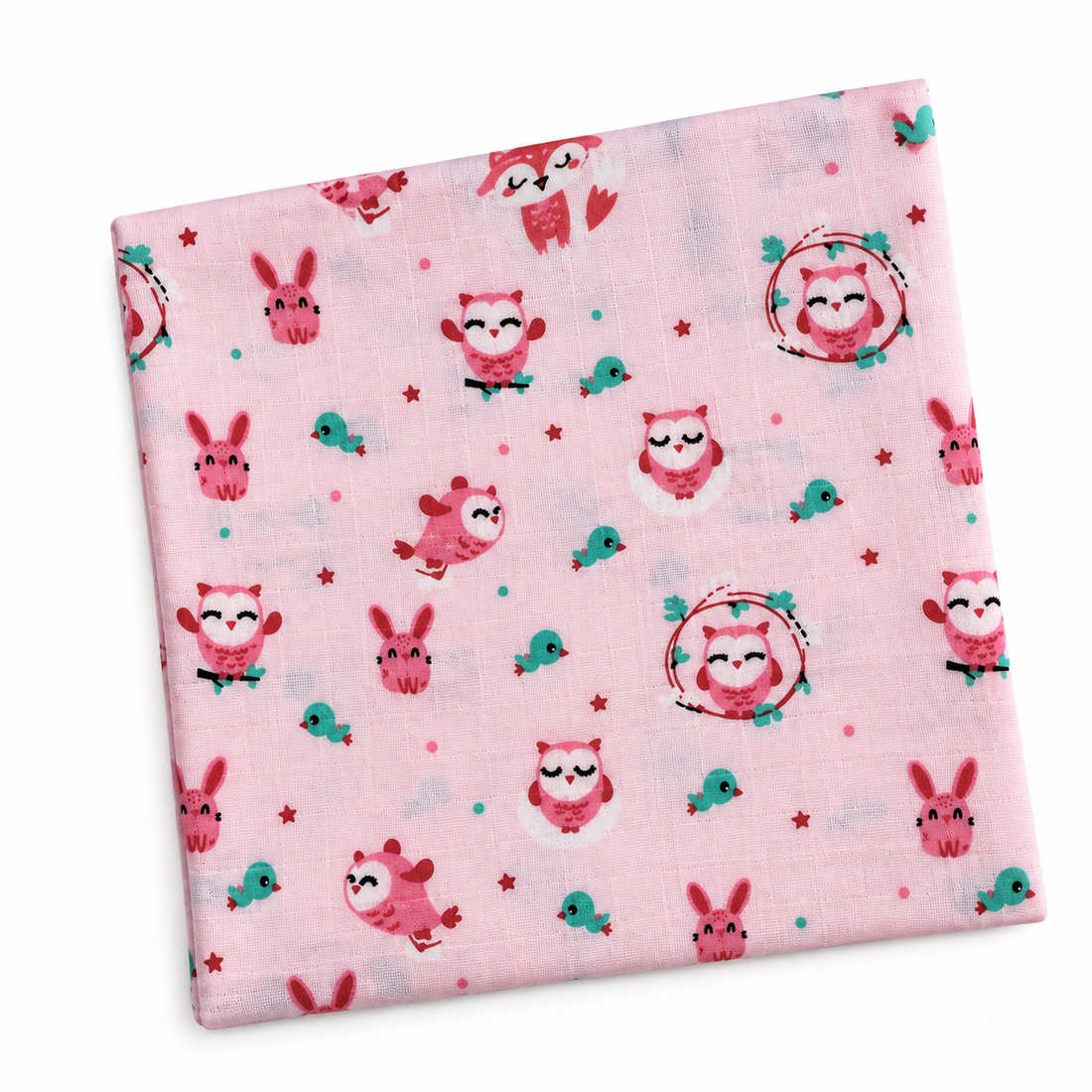Pink Owl Bath Towel