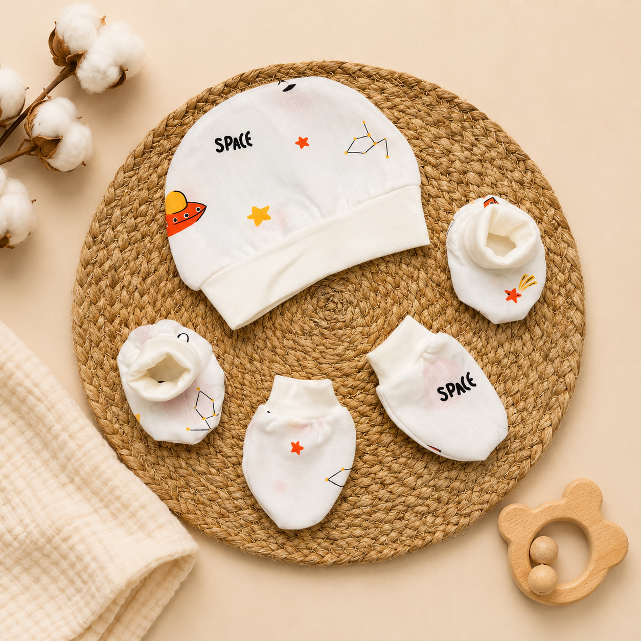 Muslin Cap Set