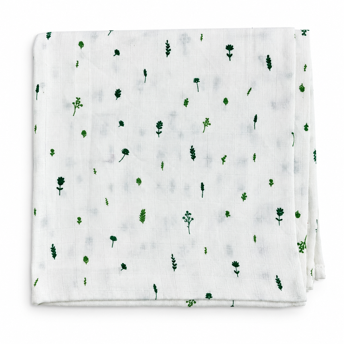 Green Botanical Muslin Swaddle