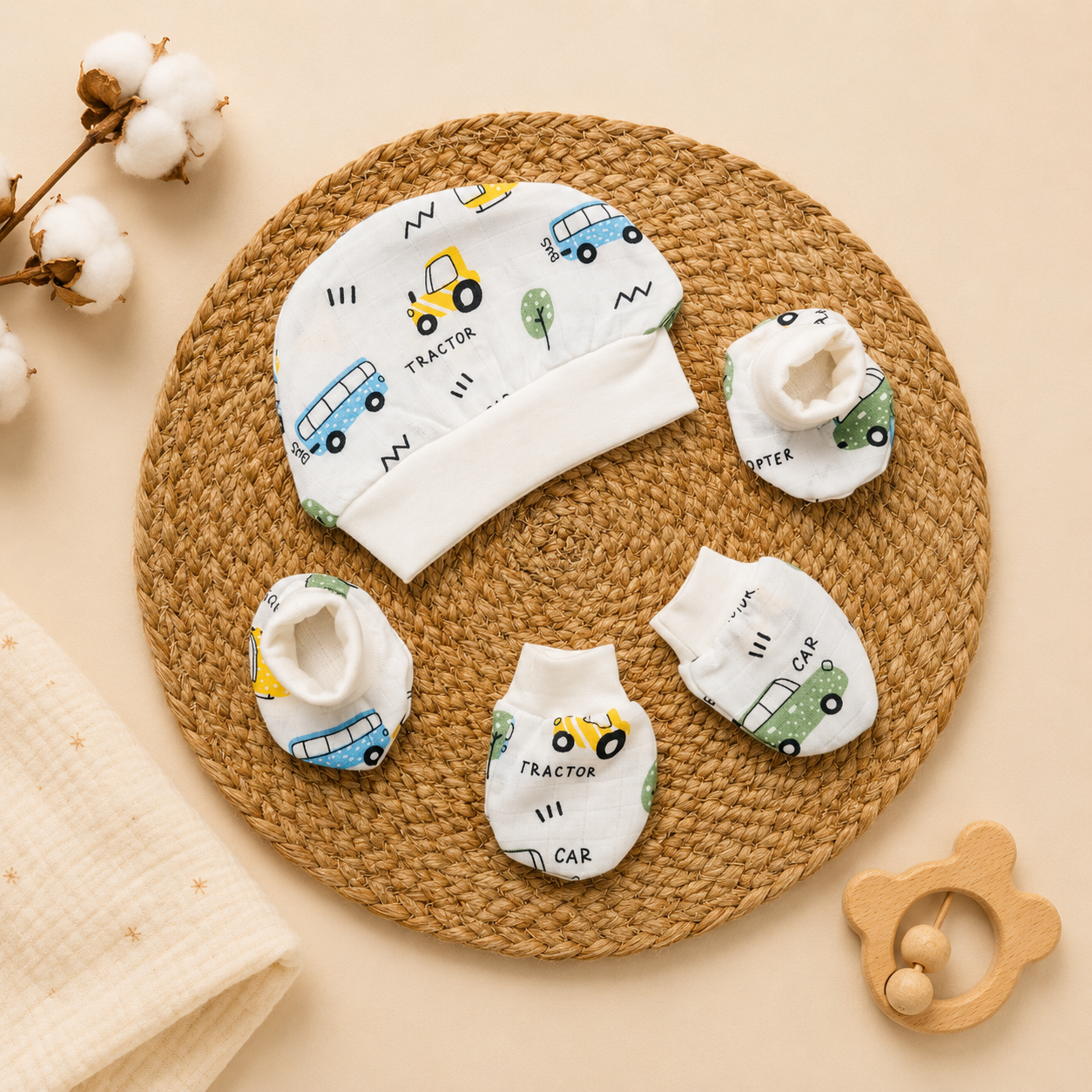 Muslin Cap Set