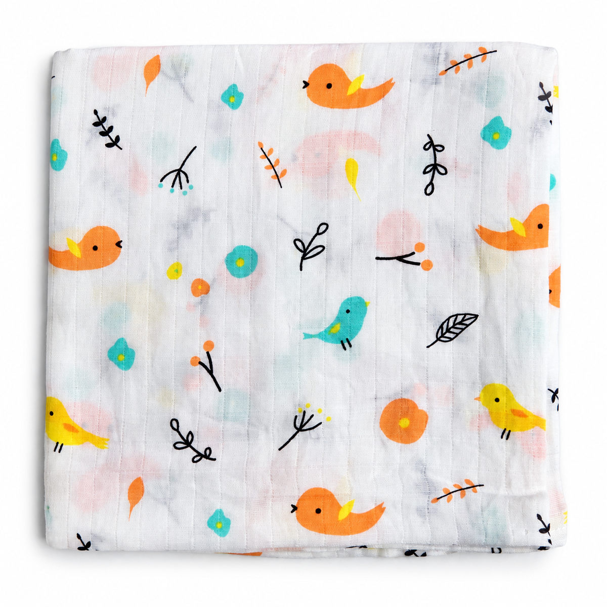 Bird & Floral Muslin Swaddle