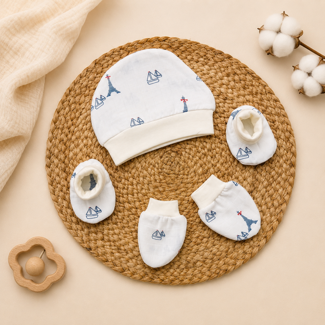 Muslin Cap Set