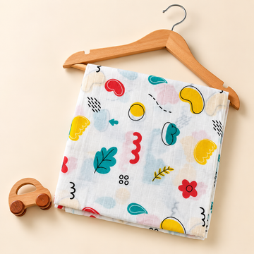 Abstract Leaf Muslin Swaddle