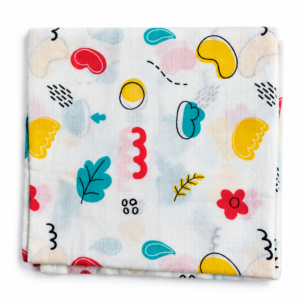 Abstract Leaf Muslin Swaddle