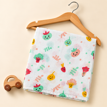Cute Vegetable Muslin Swaddle