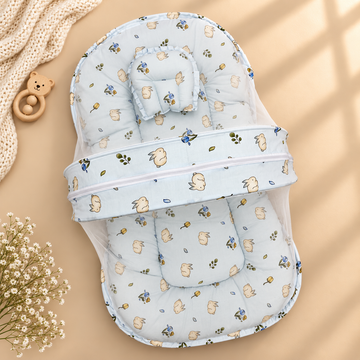 Cotton Net Bed(Large) Blue