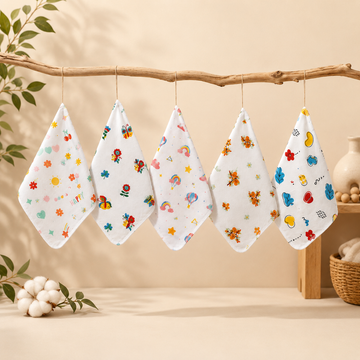 Muslin Wash cloth(Pack of 5)