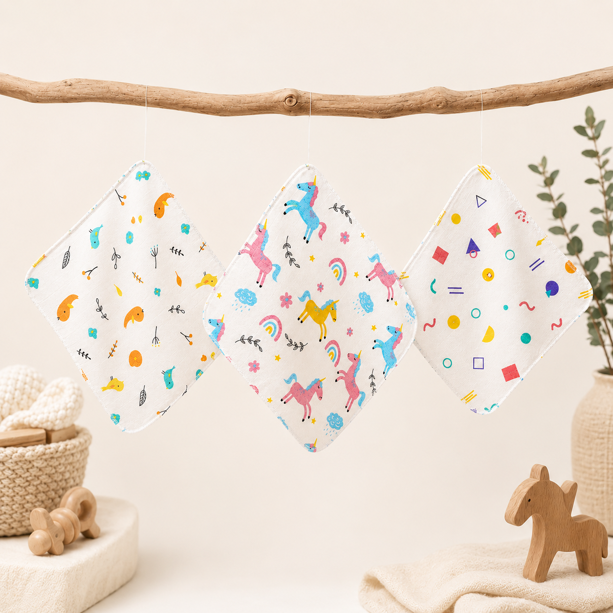 Muslin Wash Cloth (Pack of 3)