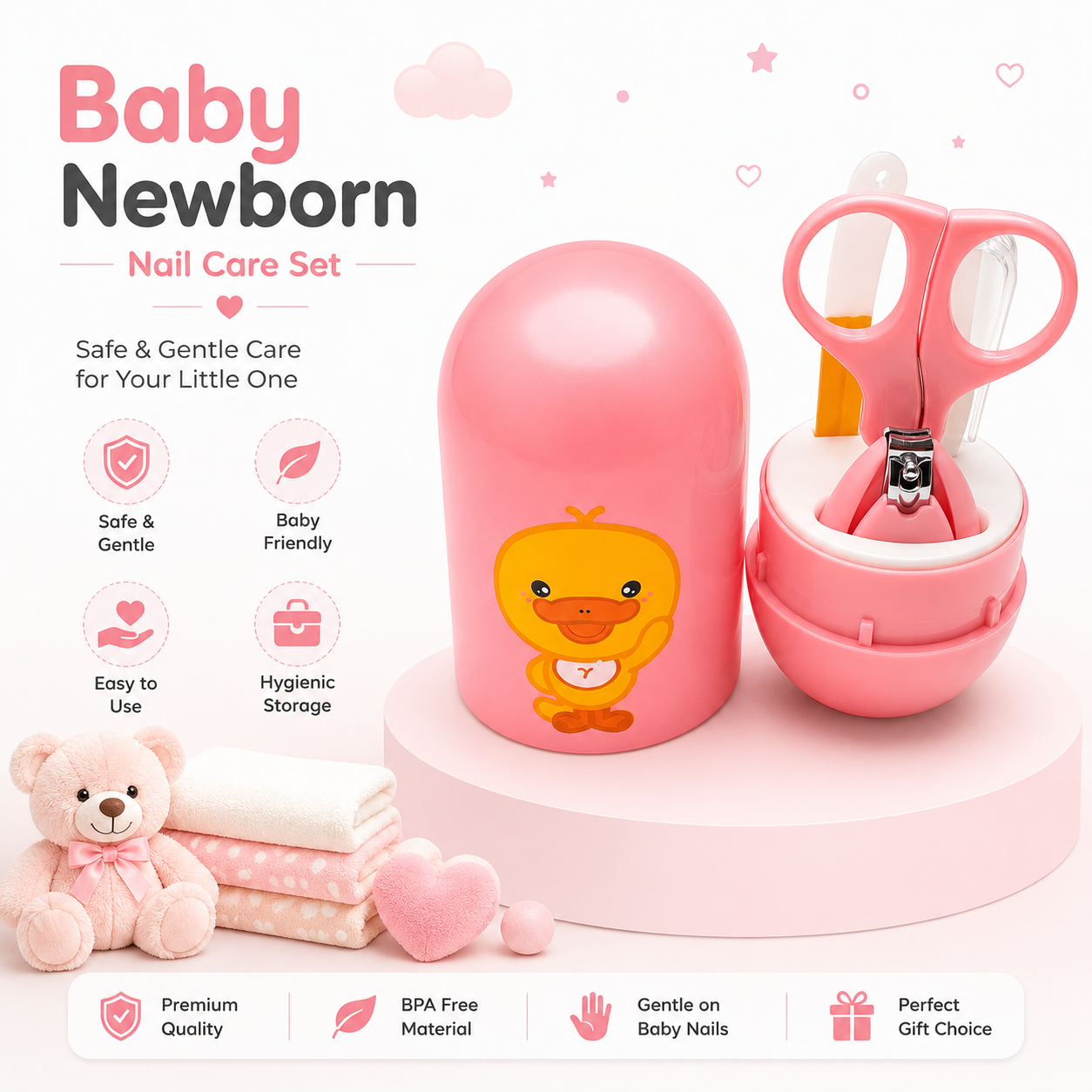 Baby Nail Grooming Kit-Pink