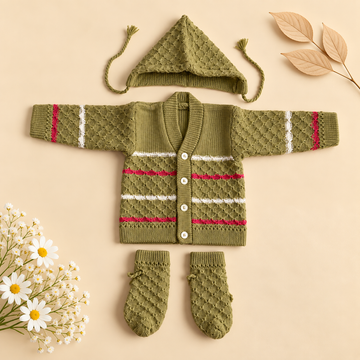 Sweater Olive Green Striped