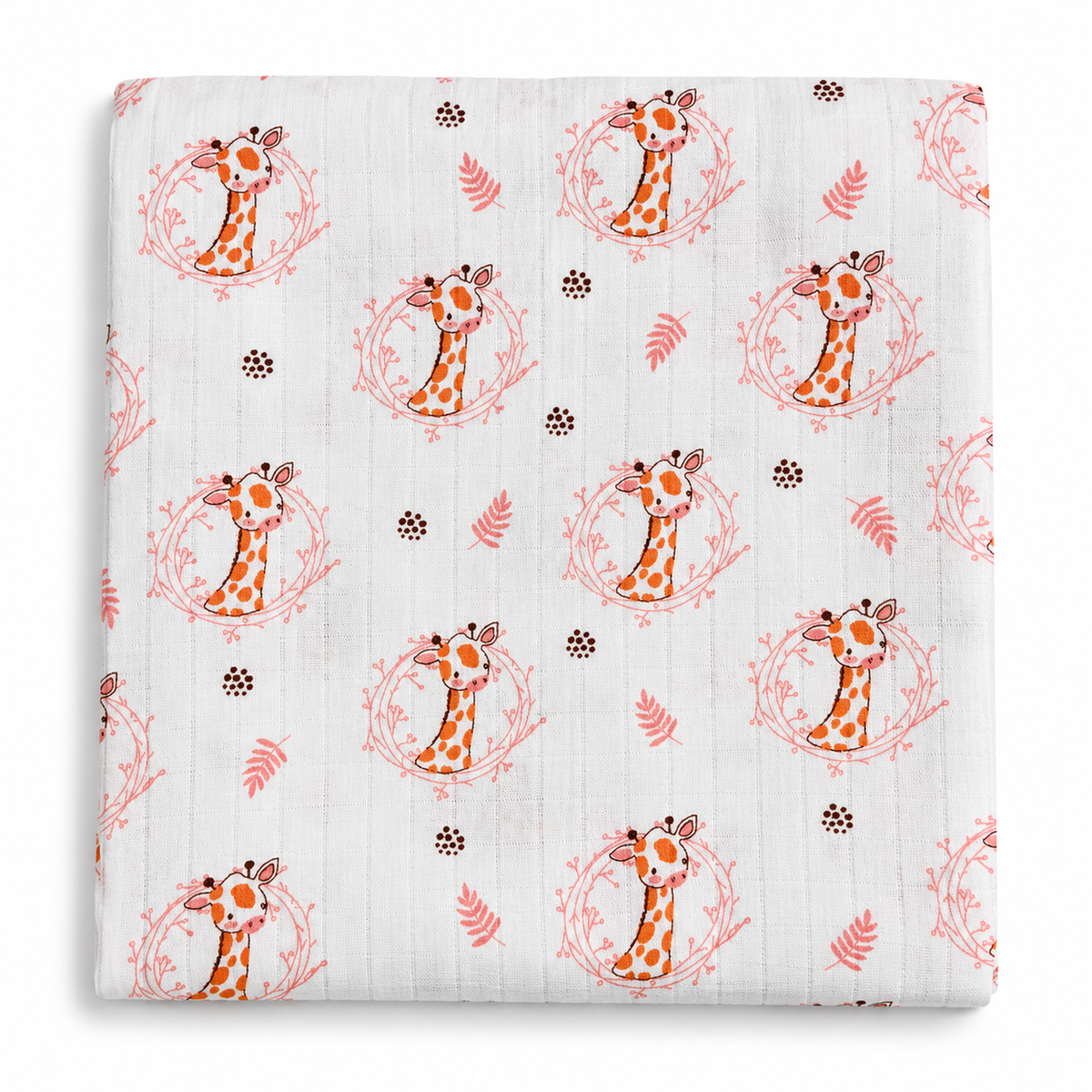 Giraffe Floral Muslin Swaddle