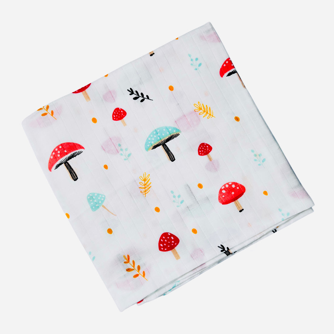 Little Mushrooms Muslin Swaddle