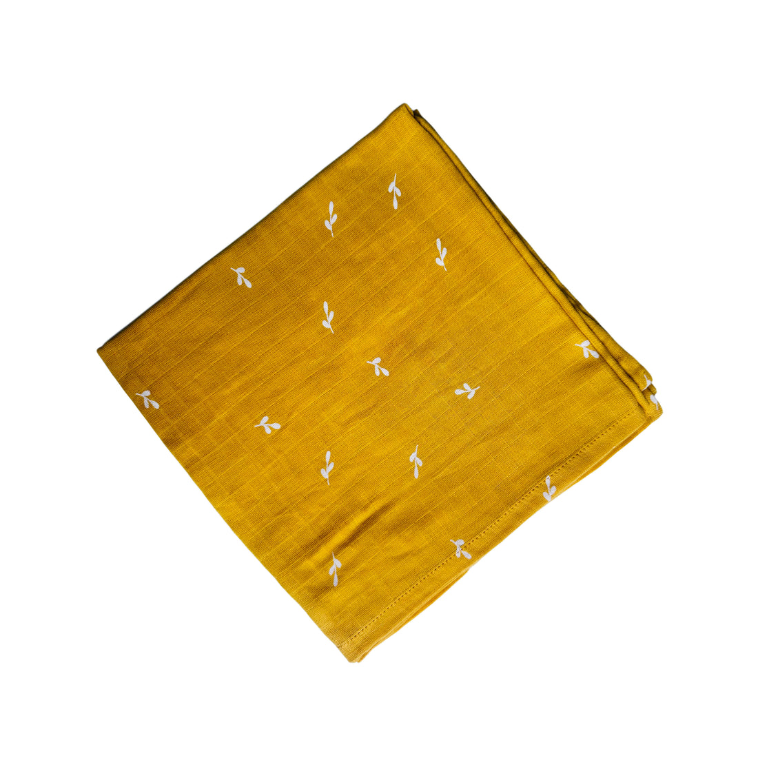 Mustard Flowers Muslin Swaddle