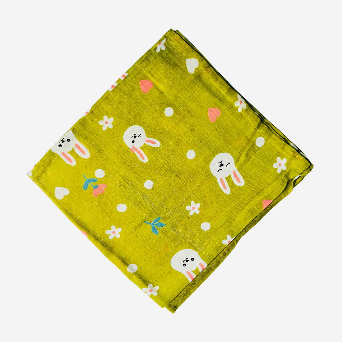 Olive Bunny Muslin Swaddle