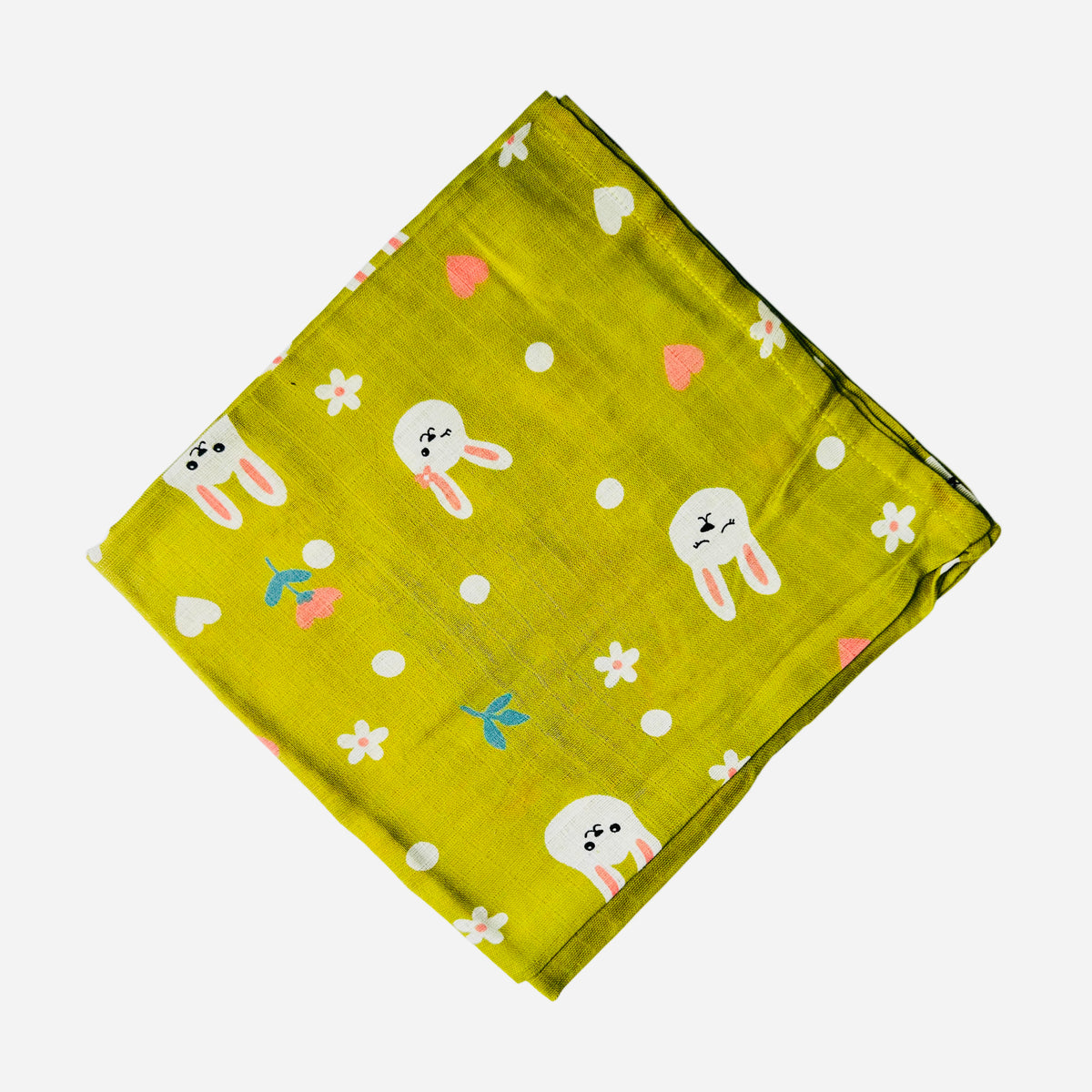 Olive Bunny Muslin Swaddle
