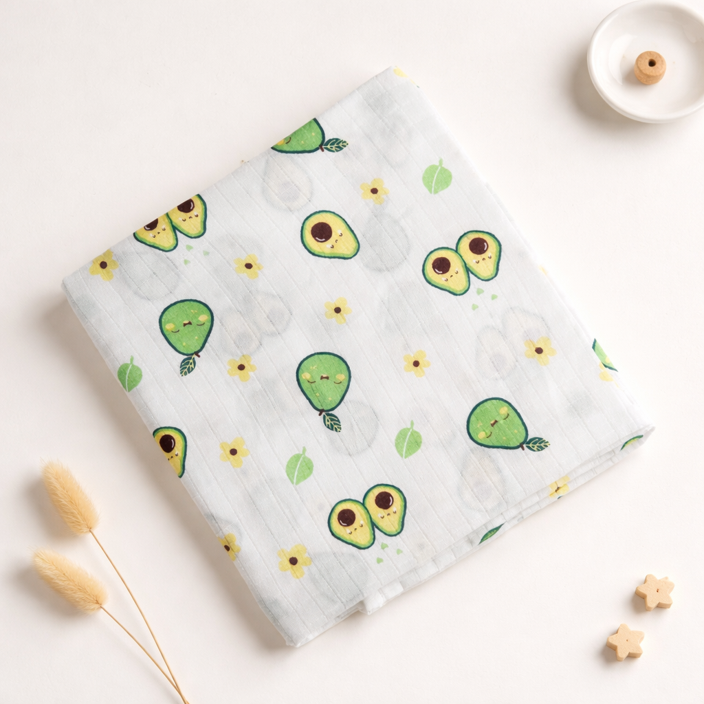 Little Avocado Muslin Swaddle