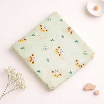 Little Sheep Muslin Swaddle