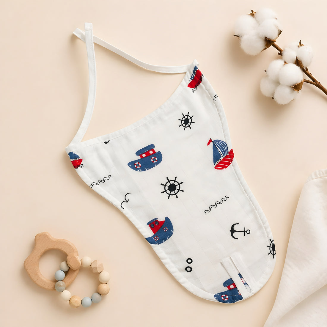 Little Sailor Muslin Nappy