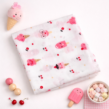 Cherry Popsicles Muslin Swaddle