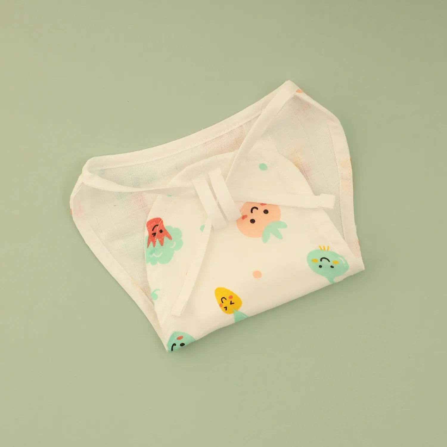 Veggie Smiles Muslin Nappy