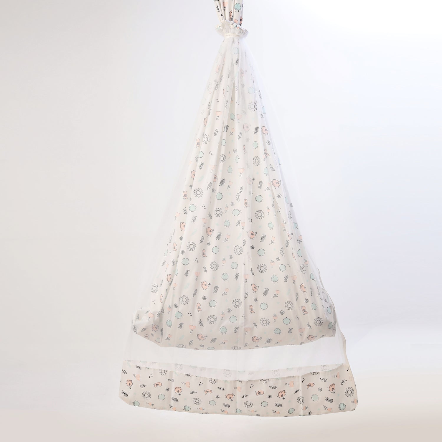 Soft Chirps Cotton Cradle with Net
