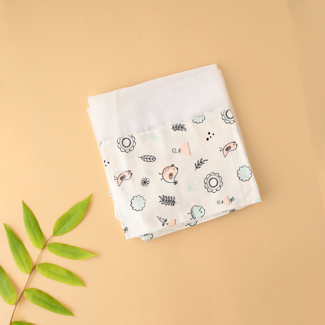 Soft Chirps Cotton Cradle with Net