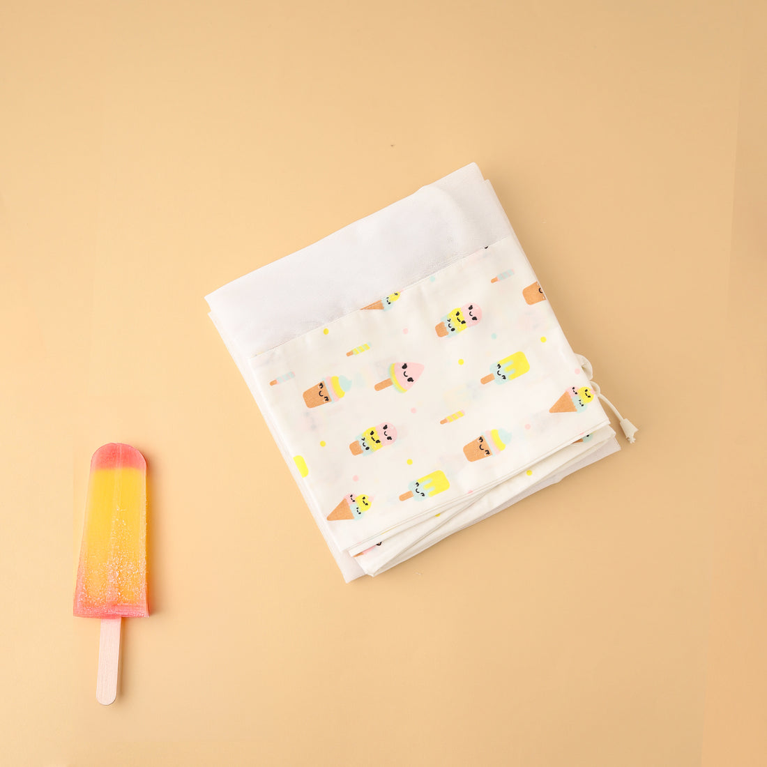 Happy Ice Cream Cotton Cradle with Net