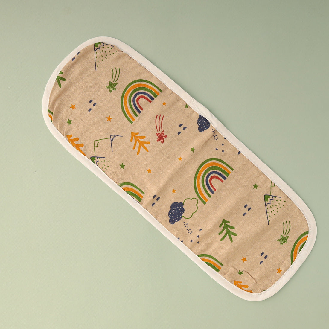 Rainbow Trails Muslin Burp Cloth