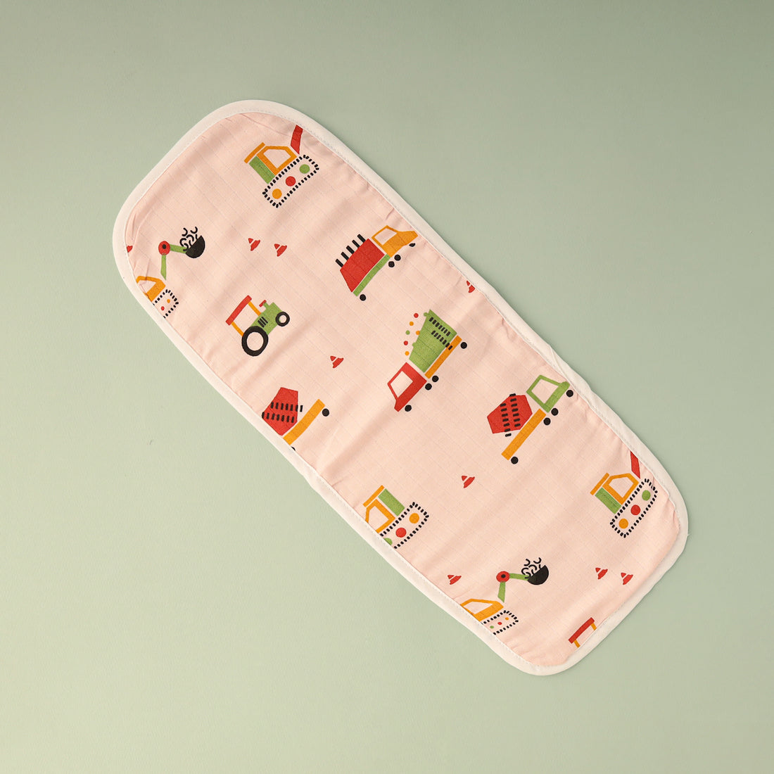 Busy Wheels Muslin Burp Cloth