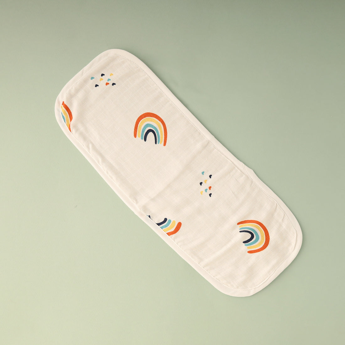 Calm Rainbow Muslin Burp Cloth