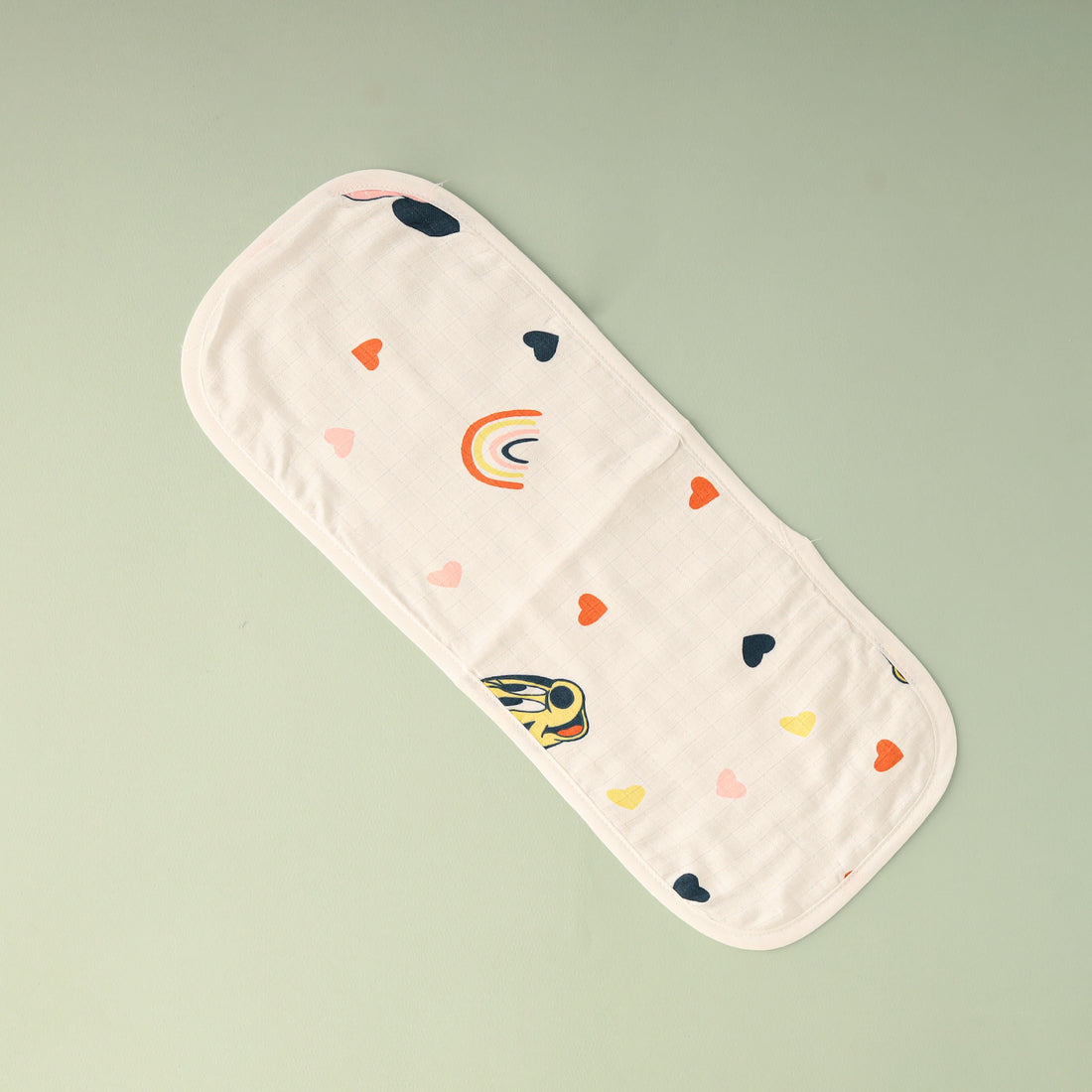 Gentle Hearts Muslin Burp Cloth