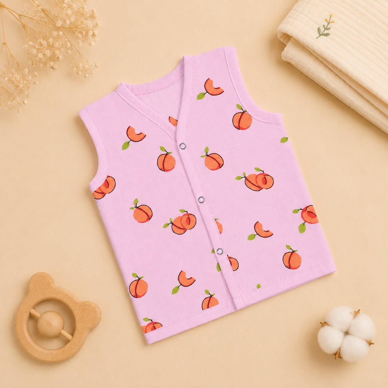 Peach Bloom Button Jabla