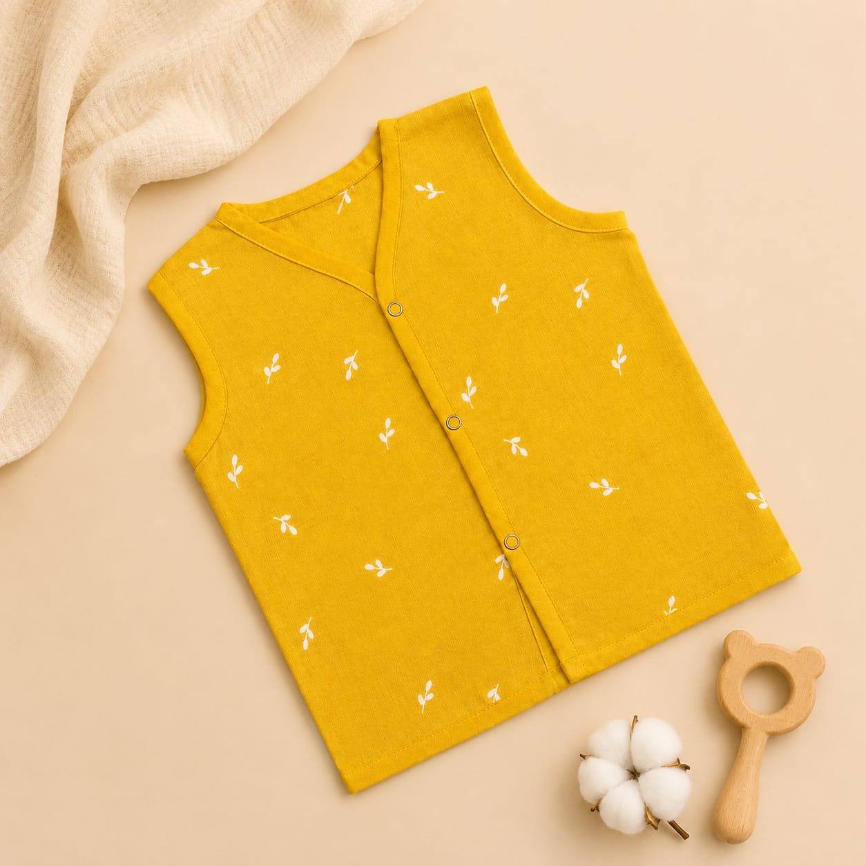 Mustard Bloom Button Jabla