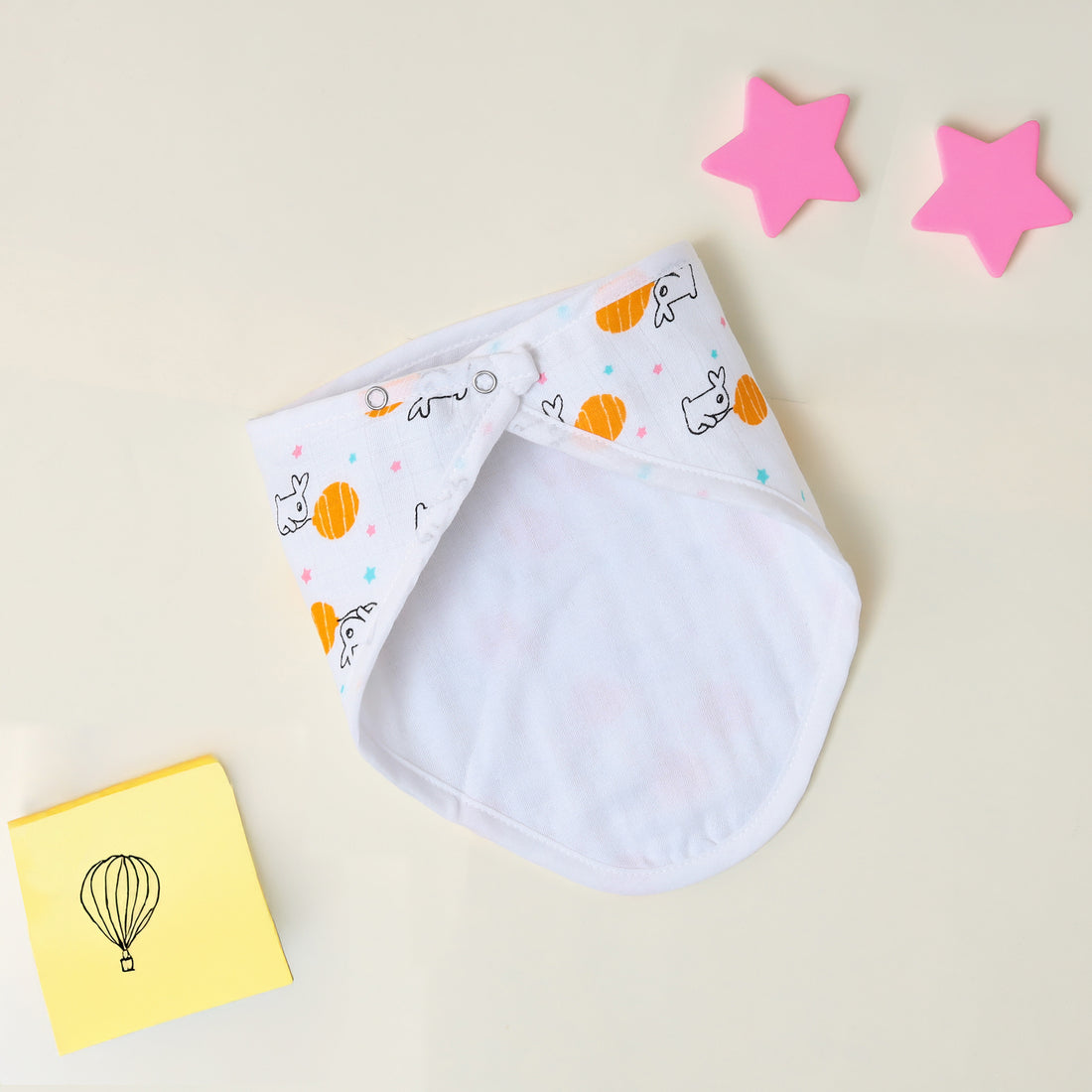Tiny Tuskers Muslin Bib