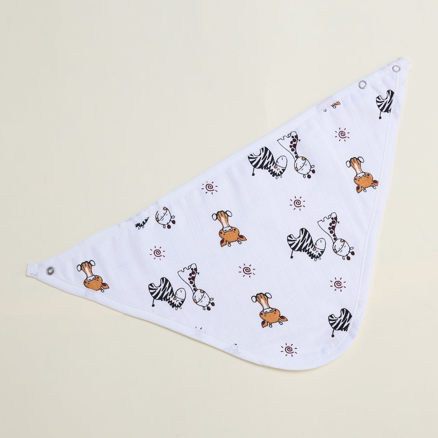 Tiny Zoo Muslin Bib