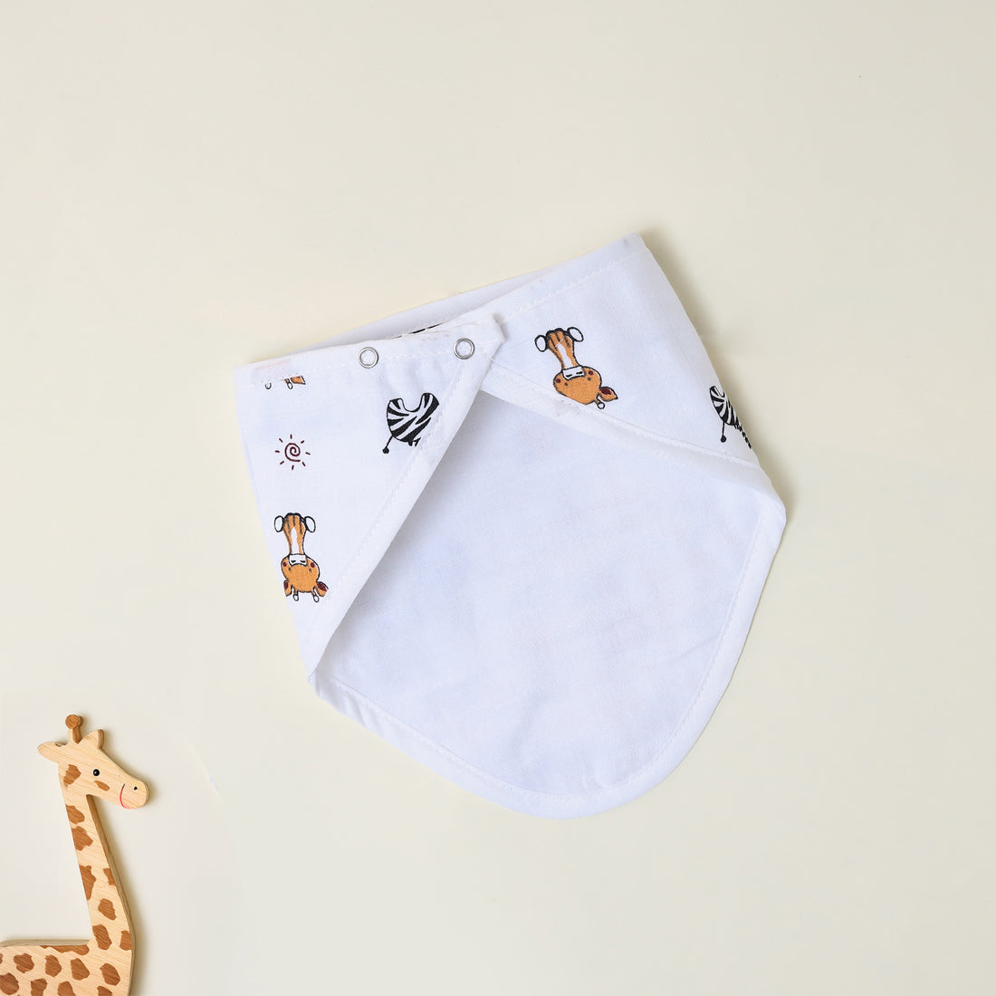 Tiny Zoo Muslin Bib