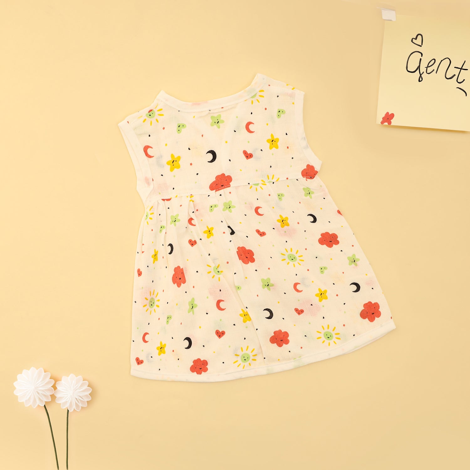 Sunny Bloom Chest-Cut Frock