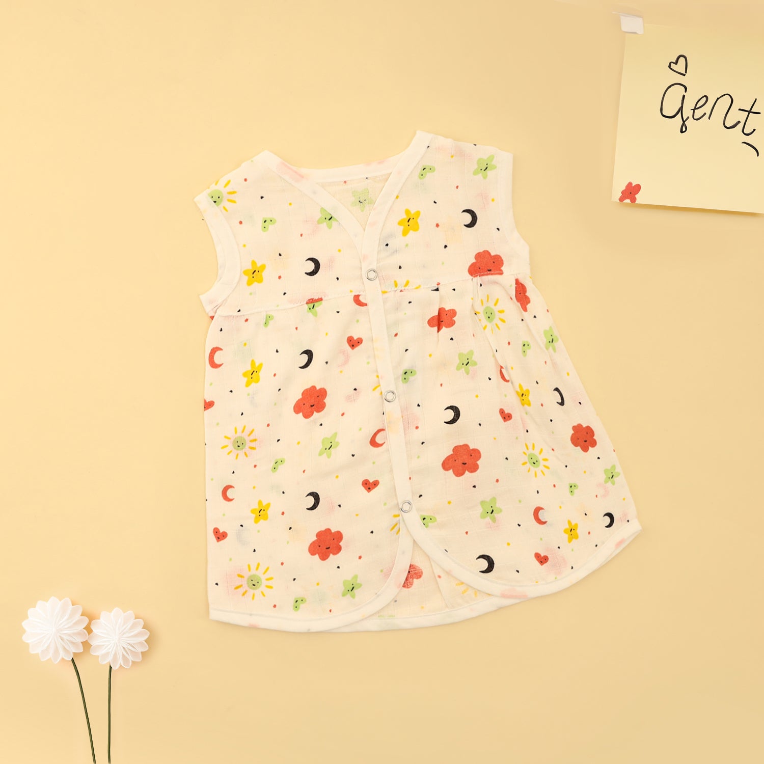 Sunny Bloom Chest-Cut Frock