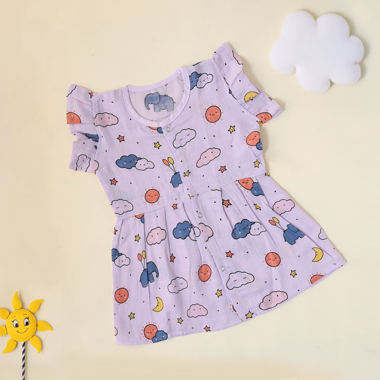 Dreamy Cloud Frill Frock