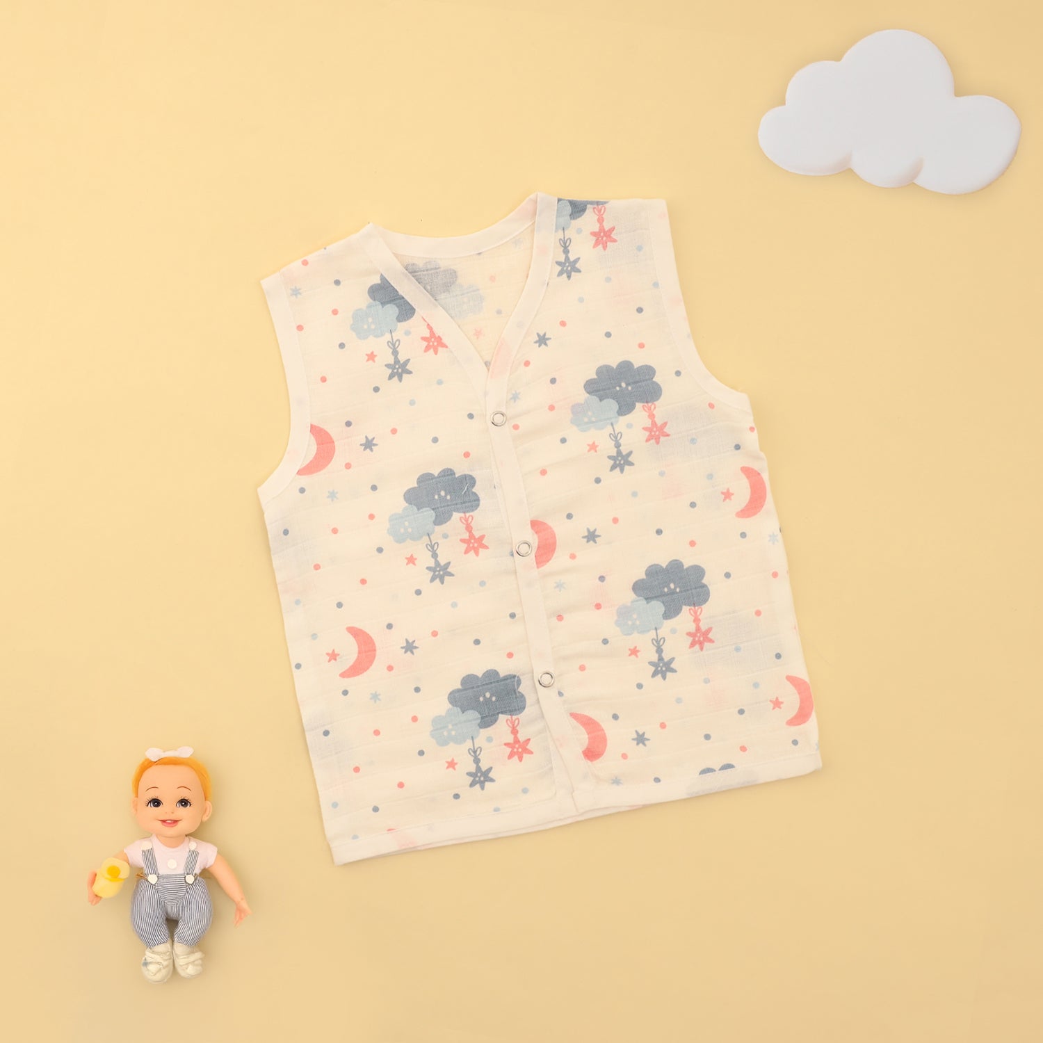 Starry Clouds Button Jabla