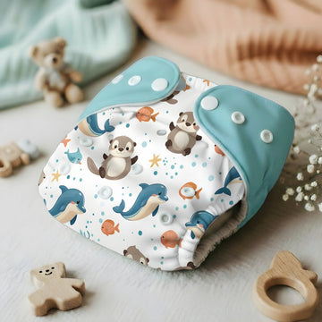 Reusable Cloth Diaper-Dolphin