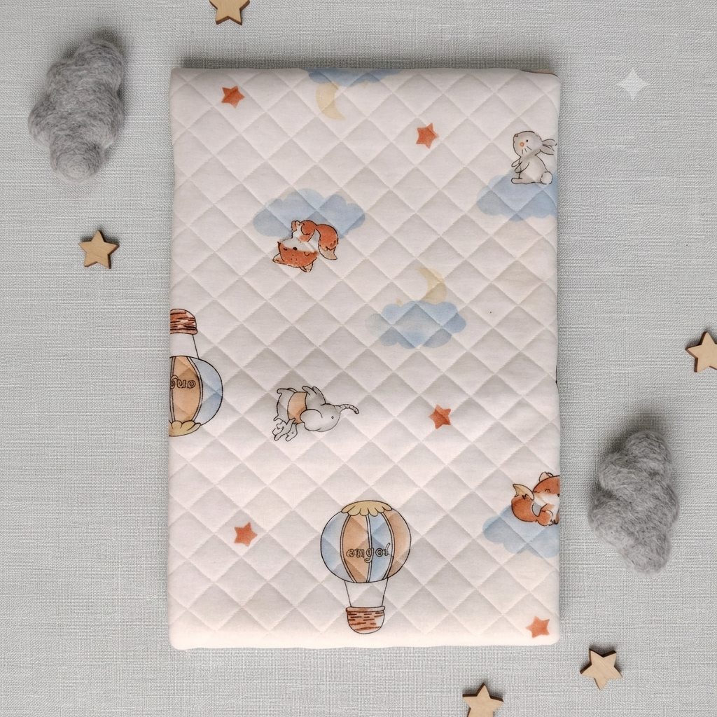 Hot Air Balloon& Fox 2 Layer Blanket