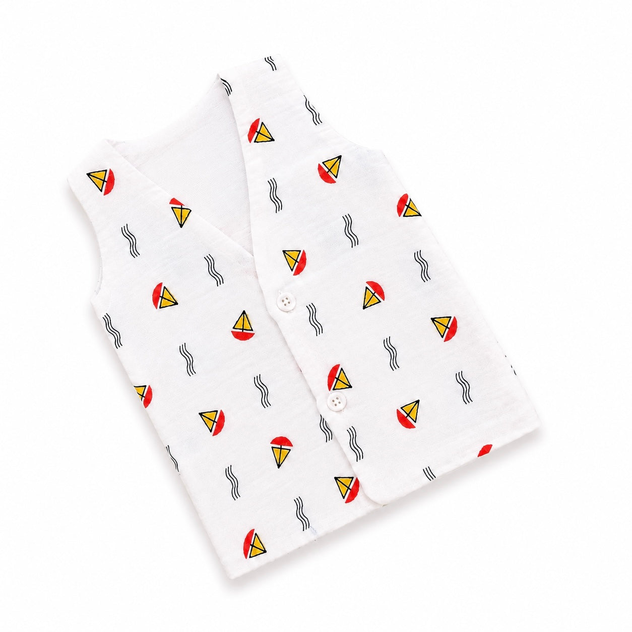 Sailboat Cotton Button Jabla