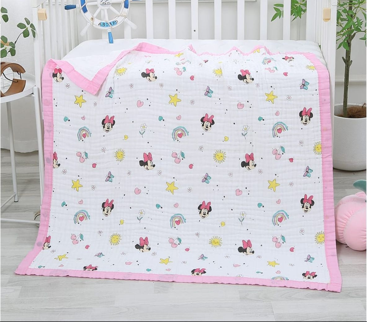 6 Layer Blanket-Pink Mickey