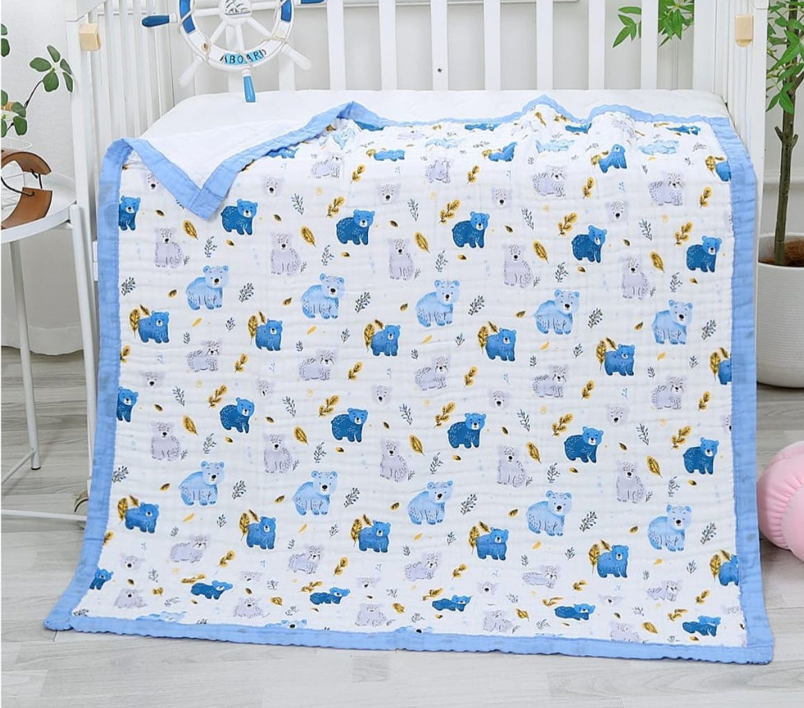 6 layer blanket -Dark Blue