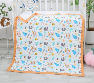 6 Layer Blanket-Orange Safari