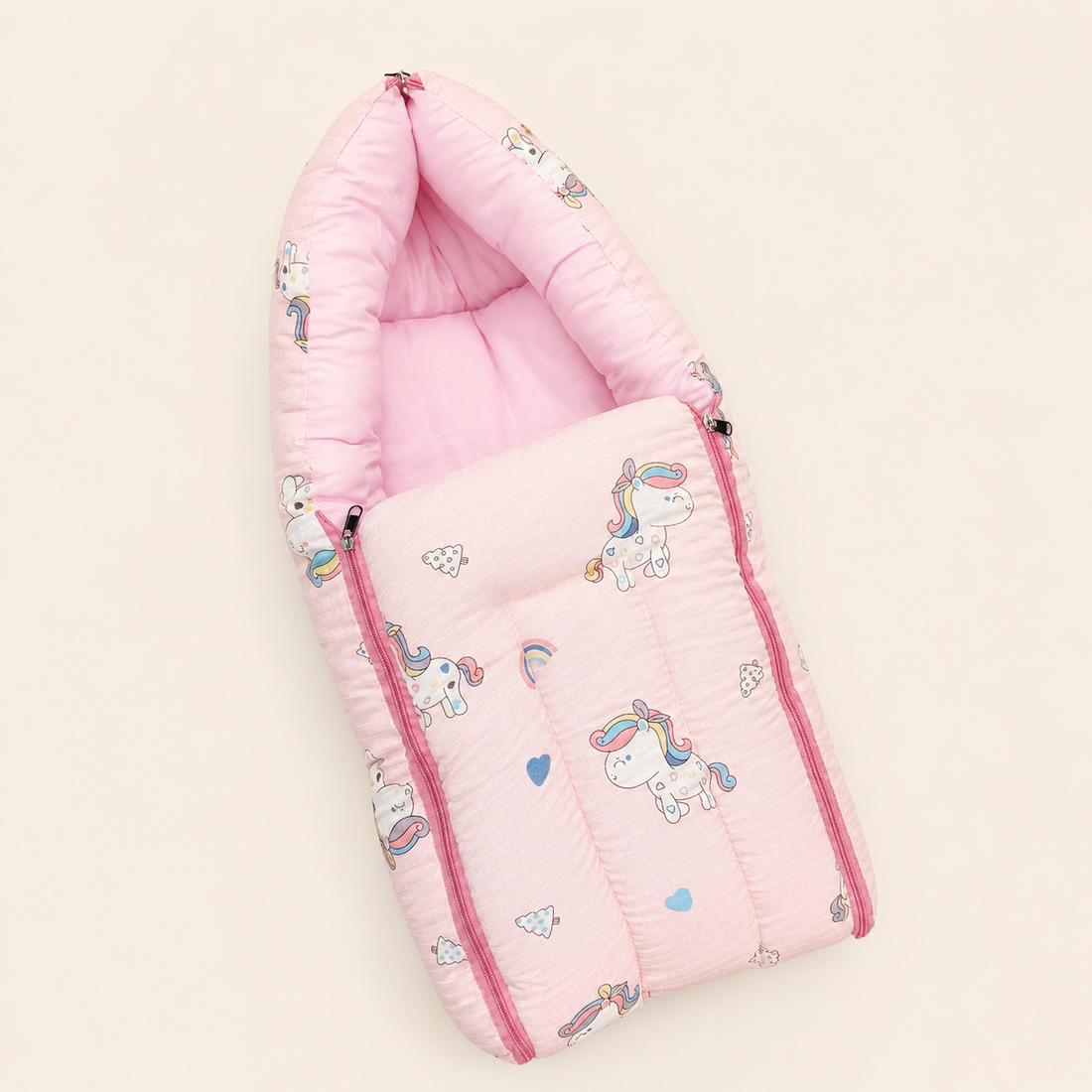 Pink Unicorn Muslin Carry Bed