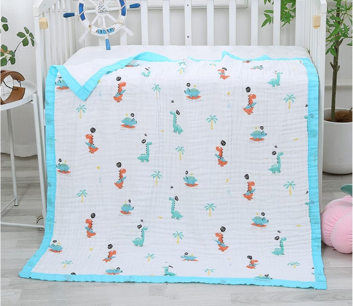 6 layer blanket -Blue