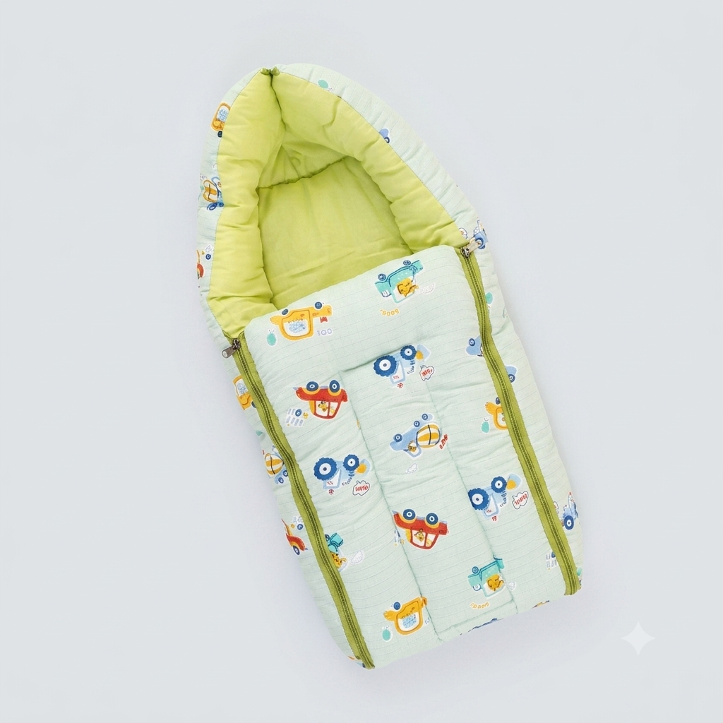Mint Green Vehicle Muslin Carry Bed