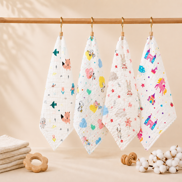 Muslin 6Layer Burp Cloth (Pack of 4)